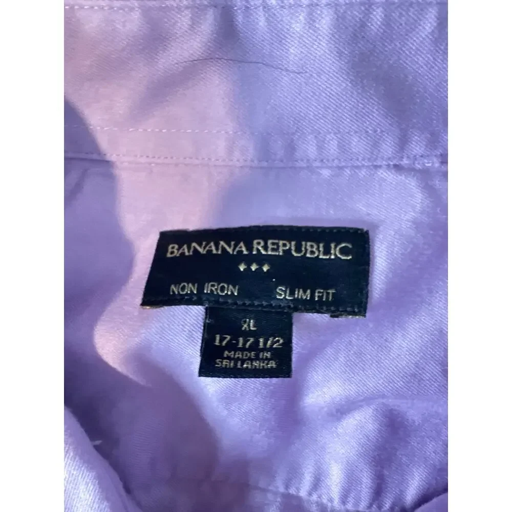 Banana Republic Men’s XL Lavender Slim Fit Non-Iron Dress Shirt